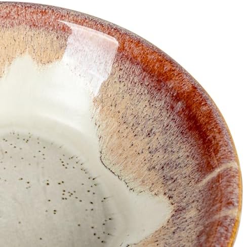 7.5 Inches Stoneware Pillar Holder with Handle and Reactive Glaze for 5 Inches Pillar, Brown - Image 7