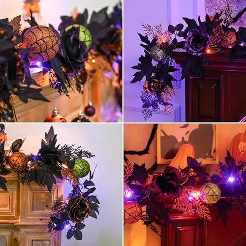 Valery Madelyn 6ft Pre-Lit Halloween Garland for Mantle Party Decorations - Image 4