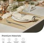 Leetaltree Woven Vinyl Placemats Set of 24, Gold Sequin - Image 4