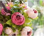 FiveSeasonStuff Mixed Pink Artificial Peony Bouquet Set of 2 - Image 4