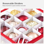 SONGMICS Large Christmas Ornament Storage Boxes, Set of 2, with 256 Slots - Image 5