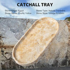 Koville Egypt Natural Marble Tray, 12"x6" Vanity Decorative Tray for Countertop Organizer, Catchall Tray for Perfume, Candles, Jewelry Dish - Image 6