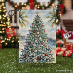 Coastal Garden Flags Sets - Coastal Flags Beach Decorations Double Sided Flags Set of 11 Holiday Farmhouse Indoor Outdoor Yard Lawn Christmas Decor Gifts12.5x18 Inch - Image 4