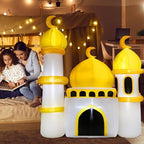 Gemscream 5.9FT Ramadan Inflatable Outdoor Decorations Moon Eid Mubarak Inflatables Blow up Muslim Holy Celebration Decor with LED Lights Muslim Islamic Blow up for Holidays Yard(Classic) - Image 6