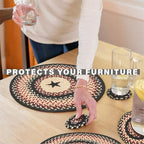 Homespice Gloucester Jute Braided Placemats, Round 15" Set of 2 - Image 3