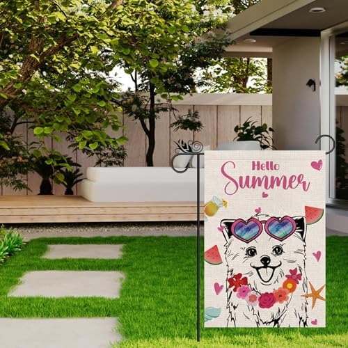 Seasonal Garden Flags Pomeranian Double Sided Flags Set of 11 Holiday Farmhouse Indoor Outdoor Yard Lawn Christmas Gifts Decorations 12.5x18 Inch - Image 4