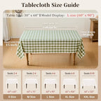 Gingham Tablecloth Rectangle,Green 60" x 120" - Image 4