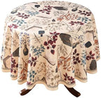 ISAENNE Designer French Round Classic Tablecloth,Diameter 67" by Isaennehomedecoration