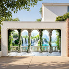 Waterfall Garage Door Banner 6 x 13 FT, Mountain Lake Nature Garage Door Cover, Scenic Archway Garden Outdoor Garage Door Decorations, Landscape Backdrop for Home Patio Party Decor - Image 3