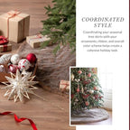 Balsam Hill Lodge Faux Fur Christmas Tree Skirt - Premium Rustic and Luxurious Fur Accents in Brown and Ivory for Tree Decor, Brown, 48" - Image 6