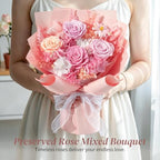 Lewondr Preserved Flowers Bouquet, Pink Roses Forever Flowers for Delivery - Image 6