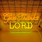 Give Thanks to the Lord Neon Sign Christian Thanksgiving LED Light up signs - Image 2