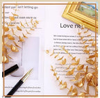 Giegxin 200pcs Artificial Eucalyptus Plant, 15in Gold, for Home Decor, Wedding Centerpiece - Image 3