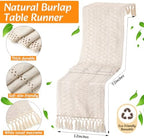 4 Sets Dining Table Decoration Boho Placemat, White, 12x72 - Image 4