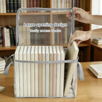 4 Pack Clear Comic Book Storage Containers, Gray - Image 3