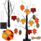 Briwooody 24” Thanksgiving Gratitude Tree with Leaves Kit Seasonal Holiday Decoration with Writing Pen Hemp Rope DIY Fall Decorations Craft Kit for Autumn Home Desktop Thanksgiving Decor(Classic) by Briwooody