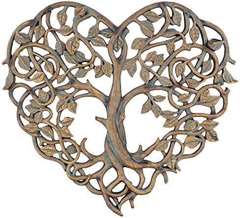 Old River Outdoors Tree of Life/Heart Wall Plaque 12" Decorative Art Sculpture - I Love You Decor by Old+River+Outdoors