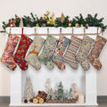 LUBOT Kilim Christmas Stockings Set of 8 Large Family Xmas Stocking 20" Handmade Boho Rustic Country Vintage Woven Stocking Fireplace Hanging Decor 8 Pack by LUBOT