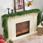 TQRR 2Pcs 9FT Norfolk Pine Garlands, Realistic Greenery Christmas Garland by TQRR