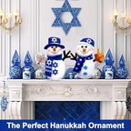 TURNMEON Hanukkah Decorations - 2 Pack Chanukah Plush Snowman Doll Hold Menorah & Dreidel,Hanukkah Gnomes Home Indoor Holiday Party Decor Chanukah Ornaments Table Hanukkah Gift Idea - Image 5
