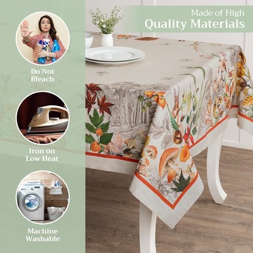 Maison d' Hermine Table Cloth Rectangle Table Reusable 100% Cotton 70"x90" - Image 3