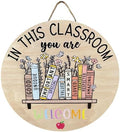 Classroom welcome sign Teacher door sign Gift for Teacher (UV46-Floral Books, 15'' Width) by Unknown