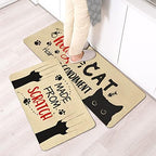 Cute Kitchen Mat Set of 2,Funny Cat Kitchen Rugs and Mats Non Skid Washable,Cute Kitchen Decor Accessories Cats Lover Owners Housewarming Gifts,Made from Scratch (17"x47"+17"x30") - Image 4