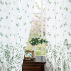 youleyar Floral Printed Curtains 96 Inches Long, 2 Panels Farmhouse Vintage Country Boho Design Curtain for Living Room, Floral and Butterfly Drapes for Bedroom, 52" W x 96" L - Image 5