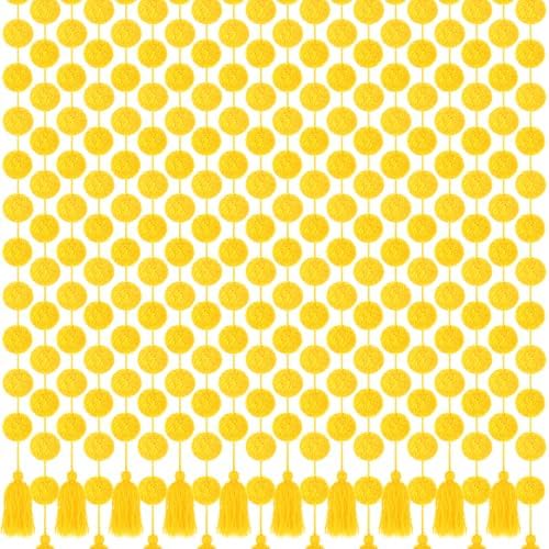 Yalikop 10 Pcs Pom Pom Garland 5 ft Diwali Party, Yellow by Yalikop