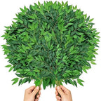48Pcs Italian Ruscus Greenery Stems Bulk, Artificial Silk Green Leaves Garland, 20"Fake Branches, Hanging Plants Spray Vines for DIY Wedding Arch Bouquet Table Centerpieces Vase Filler Home Decor by ItalianRuscusGreenery