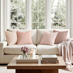MIULEE Faux Fur Plush Euro Decorative Throw Pillow Covers 24x24, Pink - Image 3