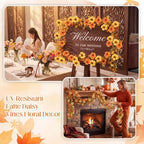 8 Pcs 6 ft Artificial Flowers Wisteria Garland, Orange - Image 5