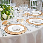 Round Woven Placemats Set of 12，12 Inch Natural Rattan Placemats Hand-Woven Water Hyacinth Placemat Farmhouse Rustic Braided Boho Wicker Table Mats for Christmas Dining Table Wedding Home (12 Inch) - Image 6