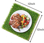 GLOBREEN Artificial Grass Squares Placemats Green Easter Table Centerpiece Decor Golf Theme Party, Birthday, Baby Shower, Dining, 12" x 12", 6 Pack - Image 5