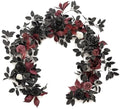 Ling's moment 5 FT Black Artificial Flower Garland by LingsMoment