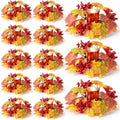 Umigy 12 Set Fall Candle Holders Glass Votive, Maple Leaf, Dark Color by Umigy