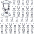 Clear Glass Candlestick Holders Taper Candle Holder Bulk 2.5 Inch Candle Stick Holder for Table Centerpiece Mantel Wedding Housewarming Gift Rustic Vintage Valentines Dinning Decoration by Foaincore
