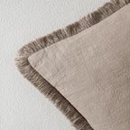 MIULEE Linen Fringe Decorative Fall Lumbar Throw Pillow Covers Dune 12x20 - Image 3