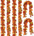 RECUTMS 6 Pcs Fall Maple Leaves Garland for Table Centerpieces Decorations by RECUTMS