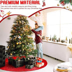Libima 84 Inch Red Large Christmas Tree Skirt Oversized Sequin Xmas Glittery Round Gorgeous Ornaments Skirts for New Year Holiday Party - Image 6