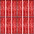 ZATAYE 12 Pack Red Valentines Christmas Foil Curtain Streamer Decorations by ZATAYE