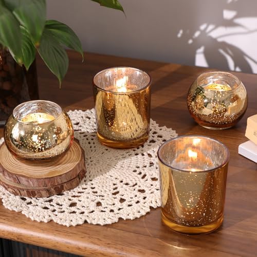 Volens 30pcs Assorted Gold Votive Candle Holders, Large Gold Decorations - Image 6