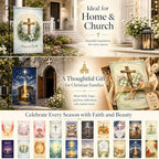 20 Pcs Christian Garden Flags 12x18 Inch Double-Sided Religious Seasonal Garden Flags Set for Outside Bible Verse Cross Yard Flags for Easter Christmas Thanksgiving Lent Advent Outdoor Decor - Image 6