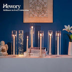 Hewory Hurricane Glass Candle Holders: 24 PCS Chimney Covers Bulk 12.6" H - Image 7