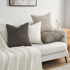 Topfinel Neutral Grey Pillow Covers Set of 4,Boho Sofa Throw Pillows Covers for Couch-Multi Combo 20" x 20" Set of 4-Corduroy Textured Fun Holiday Home Decor Euro Shams - Image 2