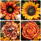 24 Inch Harvest Fall Wreaths for Front Door, Rustic Harvest Autumn Wreath - Image 2