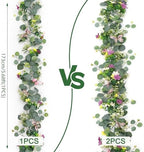 Flower Garland Artificial Daisy Garlands Floral Vines 3D Butterfly - Image 3