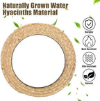 Kochorie Set of 24 Round Woven Placemats 12-Inch Natural Water Hyacinth Plant Placemats Hand-Woven Boho Rattan Placemat Wicker Weave Table Mats for Home Dinner Plates Holiday Supplies - Image 3