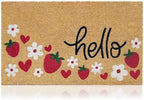 Coir Welcome Mat, Non-Slip, Strawberries, 17 x 29 in by AmaruDoorMats