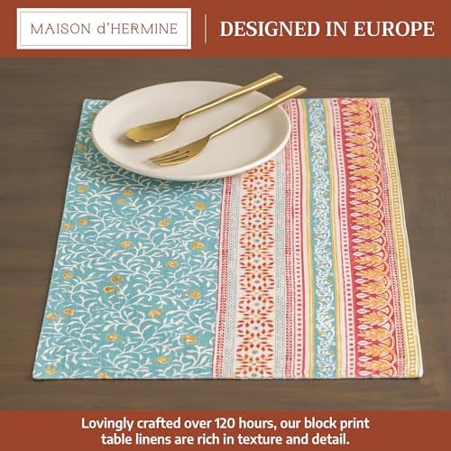 Maison d' Hermine Placemats Set of 4 Reusable 100% Cotton (13"x19") - Image 2